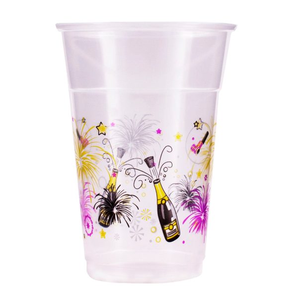 New Years Plastic Cup - 16 ounce - 20ct For Discount