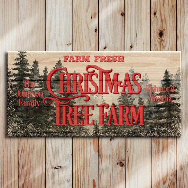 Customizable Large Vintage Wooden Bar Sign - Christmas Tree Farm - 11 3 4  X 23 3 4  For Cheap - Image 2