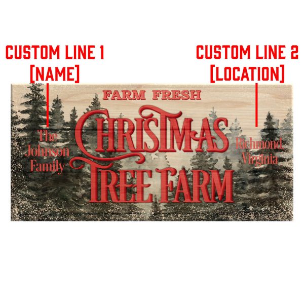 Customizable Large Vintage Wooden Bar Sign - Christmas Tree Farm - 11 3 4  X 23 3 4  For Cheap - Image 3