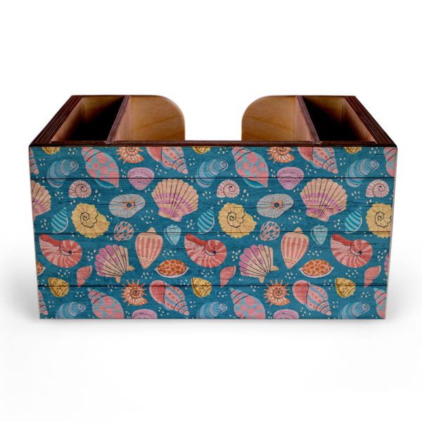 Wooden Bar Caddy - Seashell Online Sale