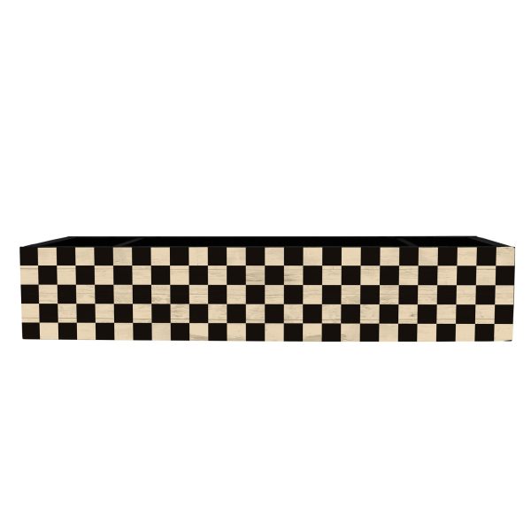 Wooden Condiment Caddy - Checkerboard - Multiple Color Options Online - Image 3