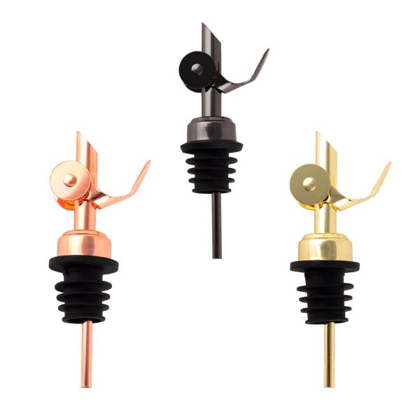 BarConic® Weighted Pourer with Flip Top Lid and Plastic Cork - Color Options Online Hot Sale