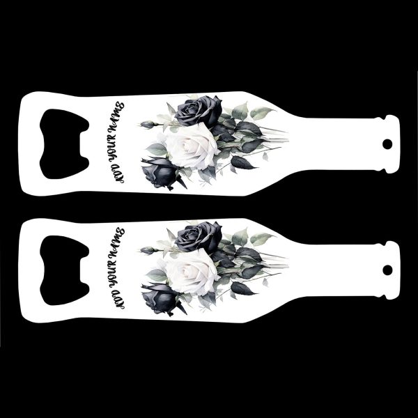 Customizable Bottle Shaped Bottle Opener - Add Your Name - Black Rose Cheap - Image 2
