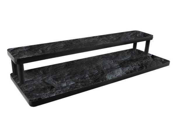 LED Counter Caddies™ - Slate Straight Shelf - Liquor Wine Bottle Display - 24  Length w  T-Molding Supply