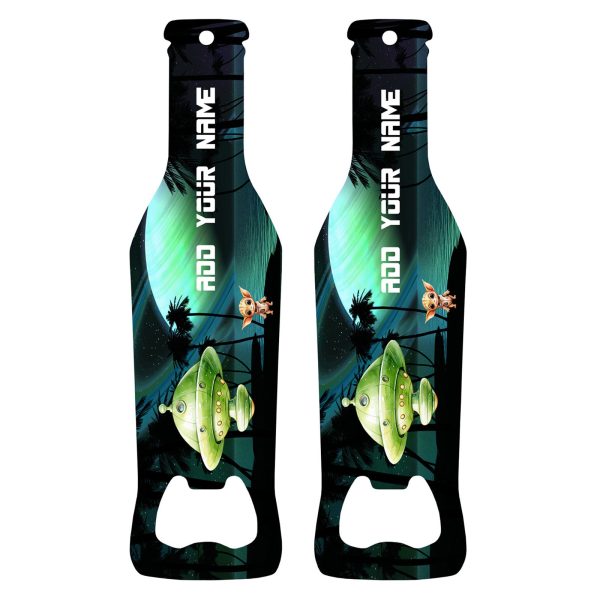 Customizable Bottle Shaped Bottle Opener - Add Your Name - Alien Supply - Image 2