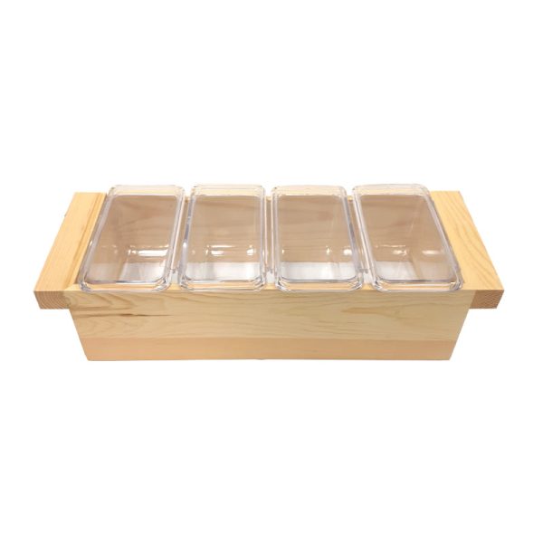 BarConic® Natural Wood Condiment Holder - Size Options Sale - Image 4