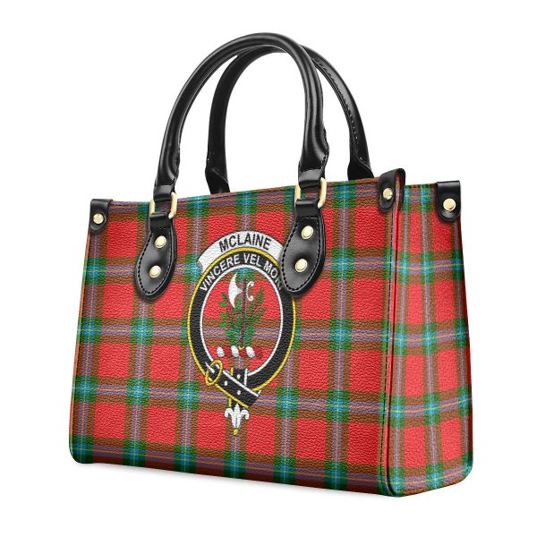 McLaine of Loch Buie Tartan Crest Leather Handbag Discount - Image 3