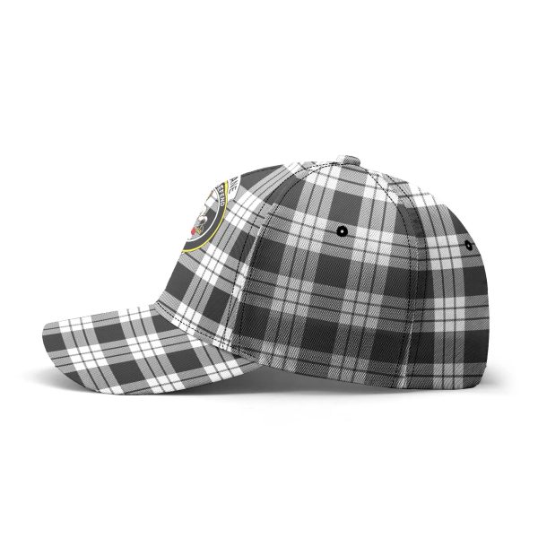 MacFarlane Black _ White Tartan Crest Classic Cap Supply - Image 3