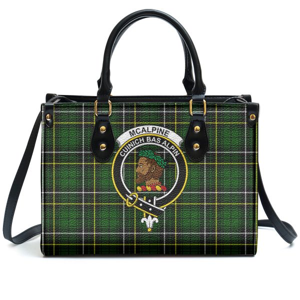 McAlpine Modern Tartan Crest Leather Handbag Online Sale - Image 2