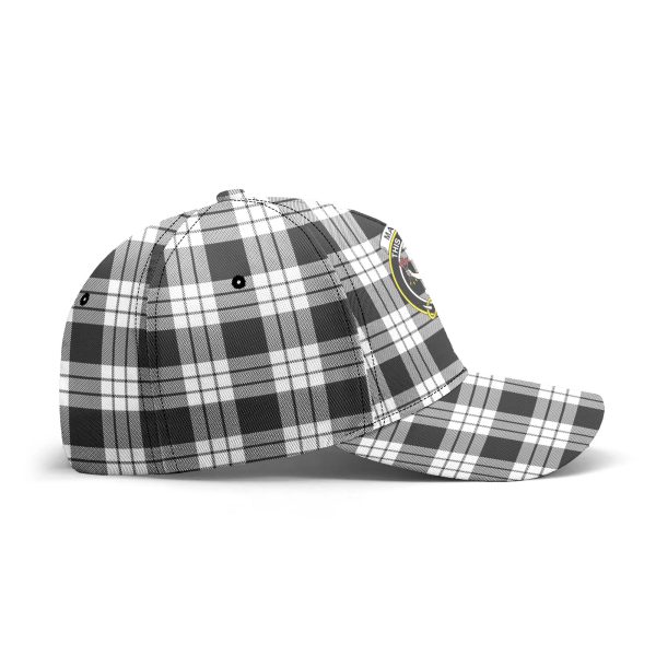 MacFarlane Black _ White Tartan Crest Classic Cap Supply - Image 4