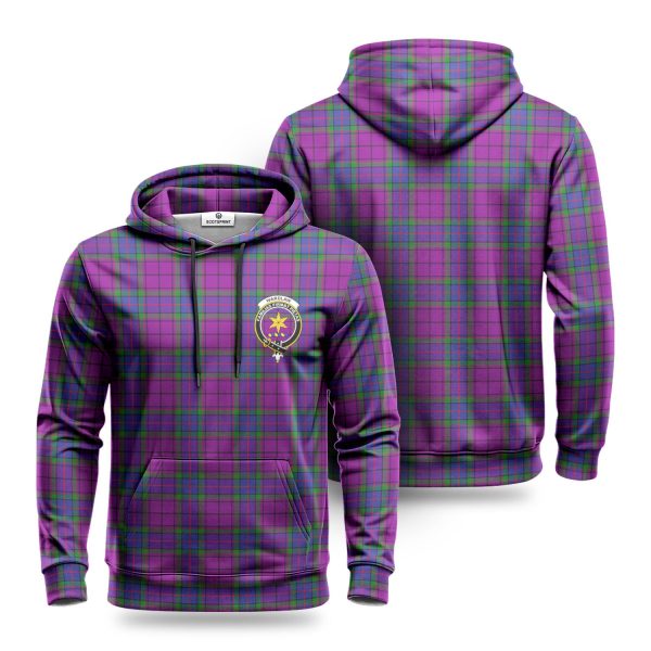 Wardlaw Modern Tartan Crest Hoodie Cheap
