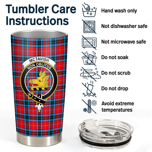 McTavish Modern Tartan Crest Tumbler Cheap - Image 4