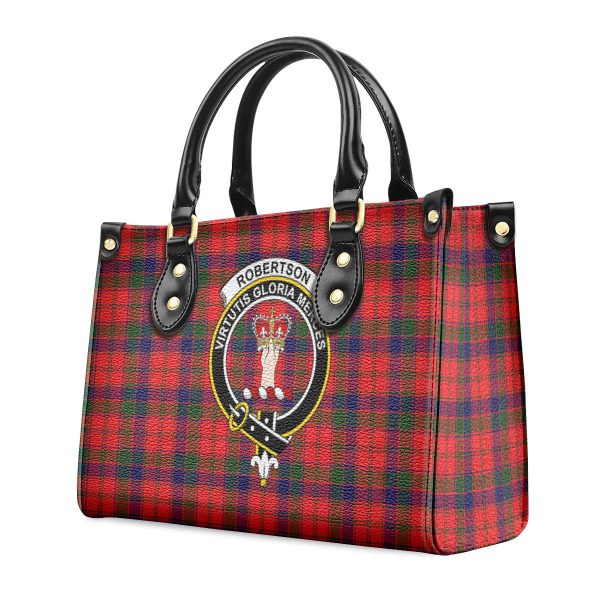 Robertson Modern Tartan Crest Leather Handbag For Discount - Image 3
