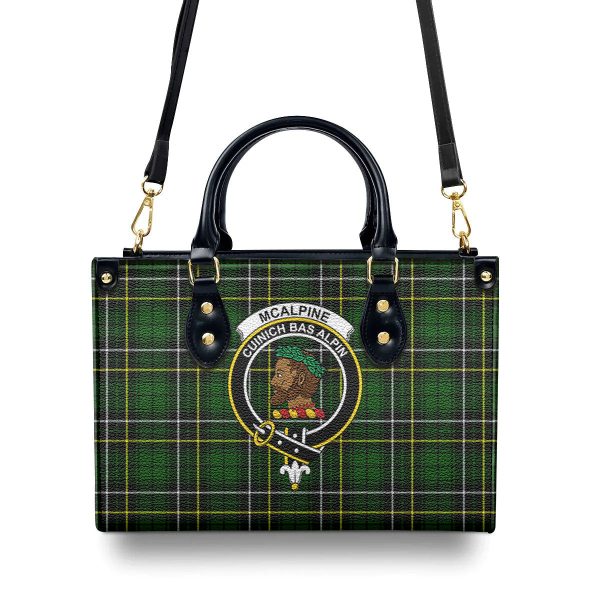 McAlpine Modern Tartan Crest Leather Handbag Online Sale - Image 4