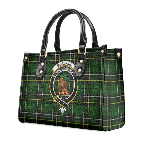 McAlpine Modern Tartan Crest Leather Handbag Online Sale - Image 3