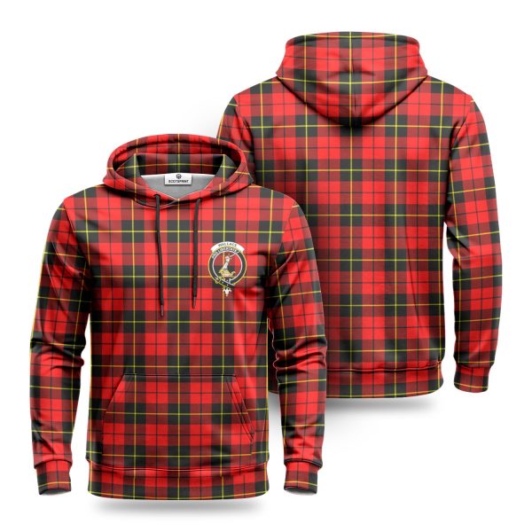 Wallace Hunting Red Tartan Crest Hoodie Sale
