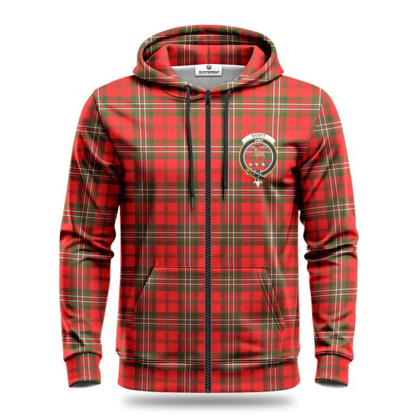 Scott Modern Tartan Crest Hoodie Sale - Image 3