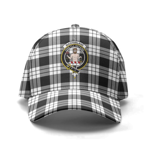 MacFarlane Black _ White Tartan Crest Classic Cap Supply