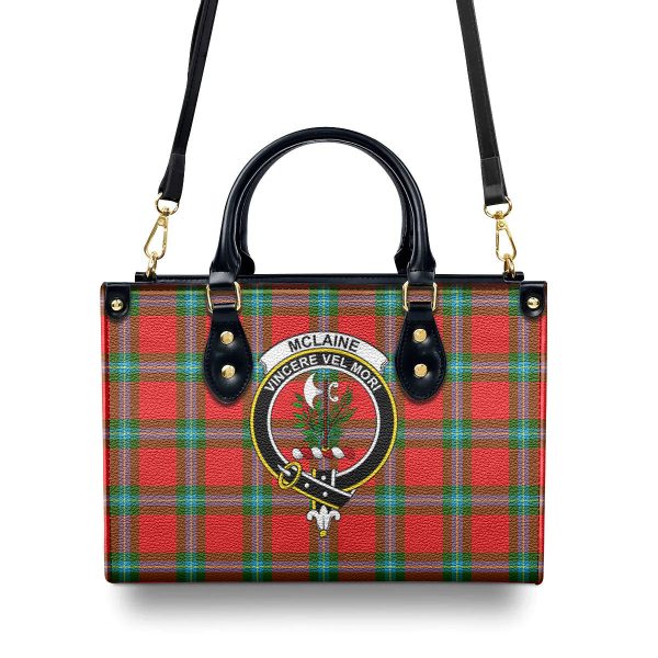 McLaine of Loch Buie Tartan Crest Leather Handbag Discount - Image 4