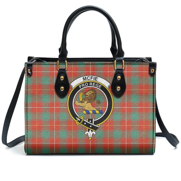 McFie Ancient Tartan Crest Leather Handbag Online Sale - Image 2