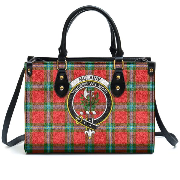 McLaine of Loch Buie Tartan Crest Leather Handbag Discount - Image 2